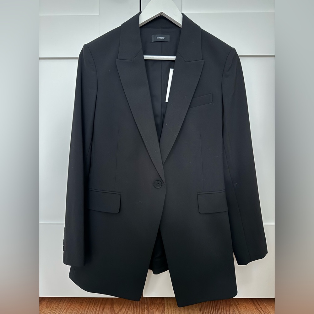 Theory Etiennette Blazer in Good Wool - Picture 5 of 6